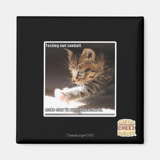 Testen von Sonnen Magnet (Vorne)