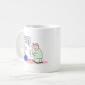 Testergebnisse überrascht voll Doktorpatienten Kaffeetasse (Vorderseite Links)