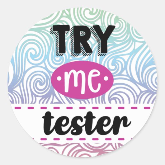 Testetikett Runder Aufkleber (Vorderseite)