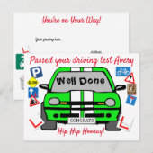 Testfahrten bestanden Herzlichen Glückwunsch Postkarte (Vorne/Hinten)
