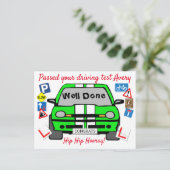 Testfahrten bestanden Herzlichen Glückwunsch Postkarte (Stehend Vorderseite)