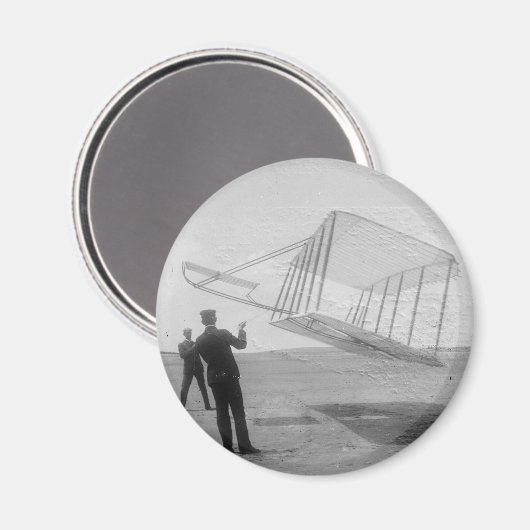 Testflug der Wright Brothers Magnet (Vorderseite/Rückseite)