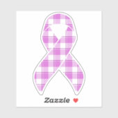 Testicular Cancer Awareness Plaid Purple Ribbon Aufkleber (Blatt)