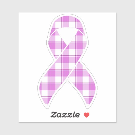 Testicular Cancer Awareness Plaid Purple Ribbon Aufkleber (Blatt)