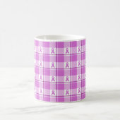 Testicular Cancer Awareness Plaid Purple Ribbon Kaffeetasse (Mittel)