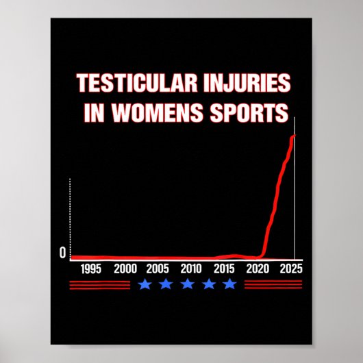Testicular Injuries In Womens Srts Funny Saying Me Poster (Vorne)