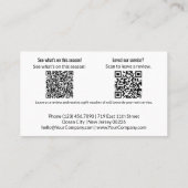 Testimonial - Schwarz-Weiß-Urlaub Visitenkarte (Rückseite)