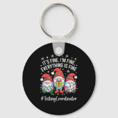 Testing Coordinator Gnome Everything Is Fine Funny Schlüsselanhänger (Vorderseite)