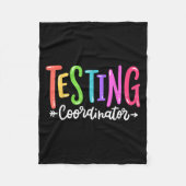 Testing Coordinator Test Day Exam Motivational Squ Fleecedecke (Vorderseite)