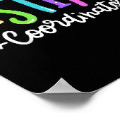 Testing Coordinator Test Day Exam Motivational Squ Poster (Ecke)