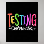 Testing Coordinator Test Day Exam Motivational Squ Poster (Vorne)
