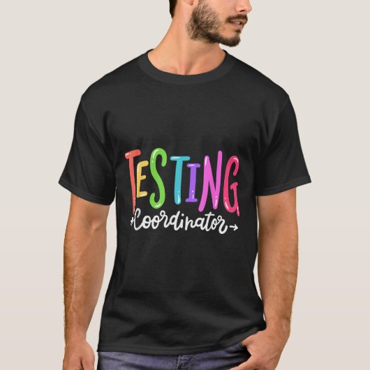 Testing Coordinator Test Day Exam Motivational Squ T-Shirt (Vorderseite)