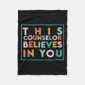 Testing Day Motivational This Counselor Believes I Fleecedecke (Vorderseite)