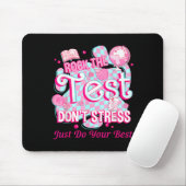 Testing Day Rock The Test Motivational For Teacher Mousepad (Mit Mouse)