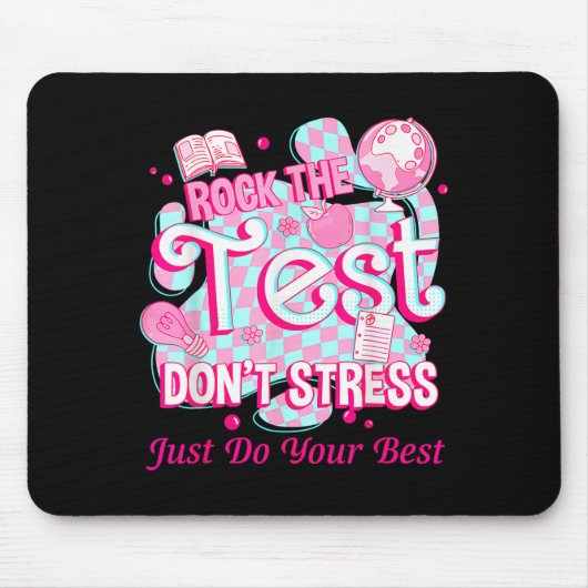 Testing Day Rock The Test Motivational For Teacher Mousepad (Vorne)