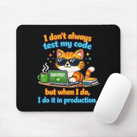 Testing in Production Mousepad (Mit Mouse)