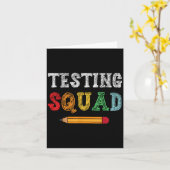 Testing Squad Costume Test Day Teacher Student Fun Karte (Gelbe Blume)