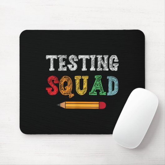 Testing Squad Costume Test Day Teacher Student Fun Mousepad (Mit Mouse)