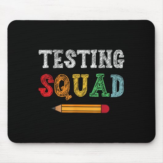 Testing Squad Costume Test Day Teacher Student Fun Mousepad (Vorne)