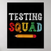 Testing Squad Costume Test Day Teacher Student Fun Poster (Vorne)