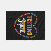 Testing Squad Motivational Test Day Words Heart Te Fleecedecke (Vorderseite (Horizontal))