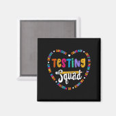 Testing Squad Motivational Test Day Words Heart Te Magnet (Vorderseite/Rückseite)