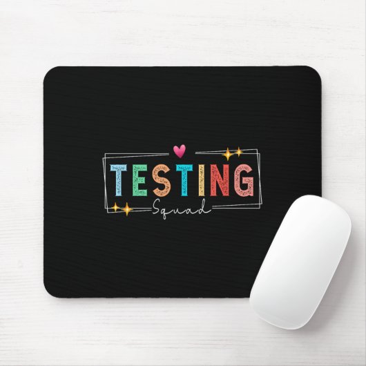 Testing Squad - Test Day 2024 Teacher Motivational Mousepad (Mit Mouse)