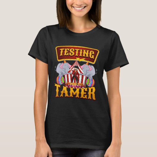 Testing Tamer Test Day Teacher in Circus Theme Wom T-Shirt (Vorderseite)