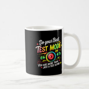 Testmodus beim Testen des Motivierend Lehrers K Kaffeetasse