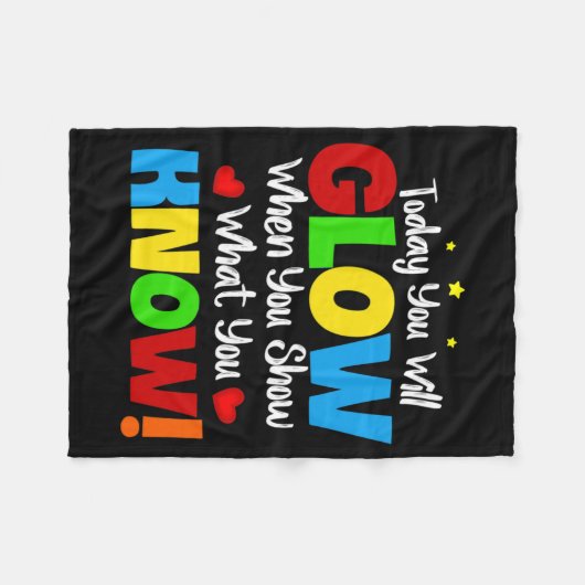 Testmodus für Lehrerprüfideen Schule 2 Fleecedecke (Vorderseite (Horizontal))