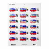 Testmuster Wakey Wakey Adressaufkleber (Vorne)