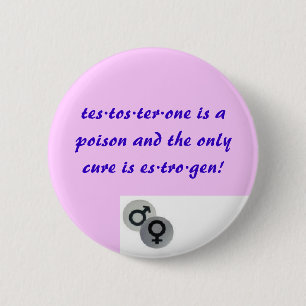 Testosteron gegen Östrogen Button