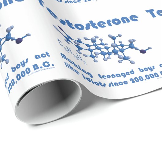 Testosteron-Molekül-Packpapier Geschenkpapier (Rolleneckpunkt)