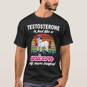 Testosteron Therapeut Unicorn Vintag Sunset T-Shirt