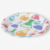 Teströhrchen Glasröhrchen Laborwissenschaftler Che Pappteller (Schrägansicht)