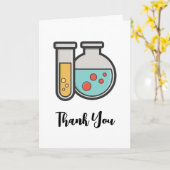 Teströhre und Beaker für Chemie Vielen Dank Karte (Gelbe Blume)