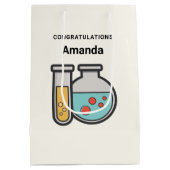 Teströhre und Beaker - Herzlichen Glückwunsch Mittlere Geschenktüte (Rückseite)