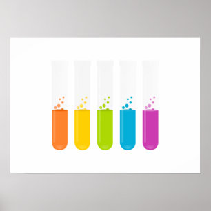 Teströhren für die Chemie Poster