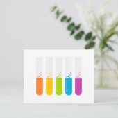 Teströhren für die Chemie Postkarte (Stehend Vorderseite)