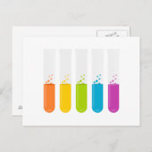 Teströhren für die Chemie Postkarte (Vorne/Hinten)
