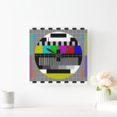 Testsieb Quadratische Wanduhr (Zuhause)