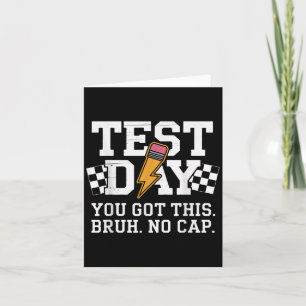 Testtag Bruh Keine Mütze Motivation Karte