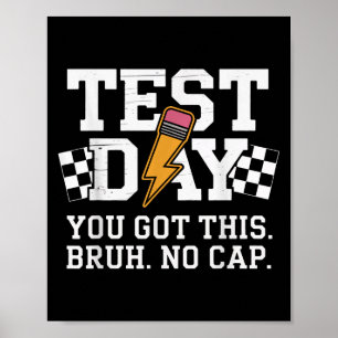 Testtag Bruh Keine Mütze Motivation Poster