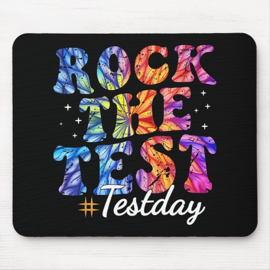 Testtag der Motivierend Gefärbte Krawatte Lehrer Mousepad (Vorne)
