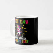 Testtag des Testlehrers sonnengeblasen Kaffeetasse (Vorderseite Links)