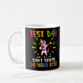 Testtag des Testlehrers sonnengeblasen Kaffeetasse (Links)