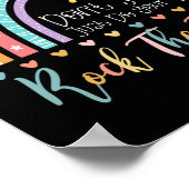 Testtag Felstestlehrer Testtag Regenbogen Poster (Ecke)