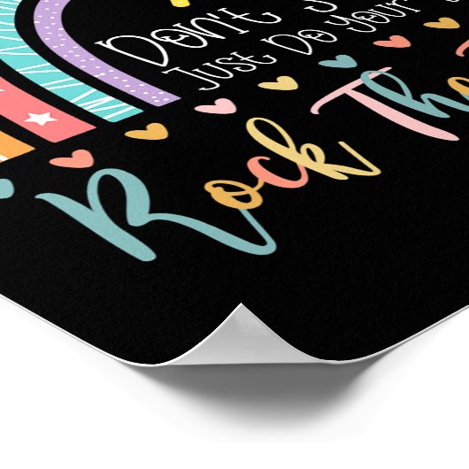 Testtag Felstestlehrer Testtag Regenbogen Poster (Ecke)