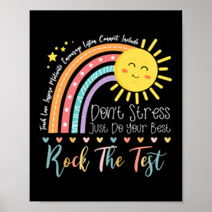 Testtag Felstestlehrer Testtag Regenbogen Poster