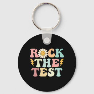 Testtag für den Retro Groovy Teacher Test Schlüsselanhänger